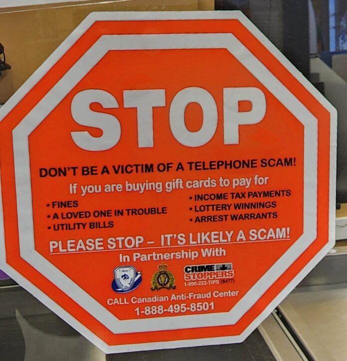 Scammer advisory stickers now at local businesses - My Lloydminster Now