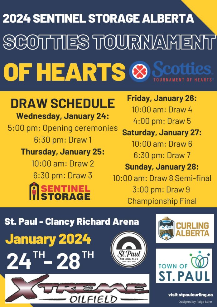 St. Paul gears up to host the 2024 Sentinel Storage Alberta Scotties Tournament of Hearts My